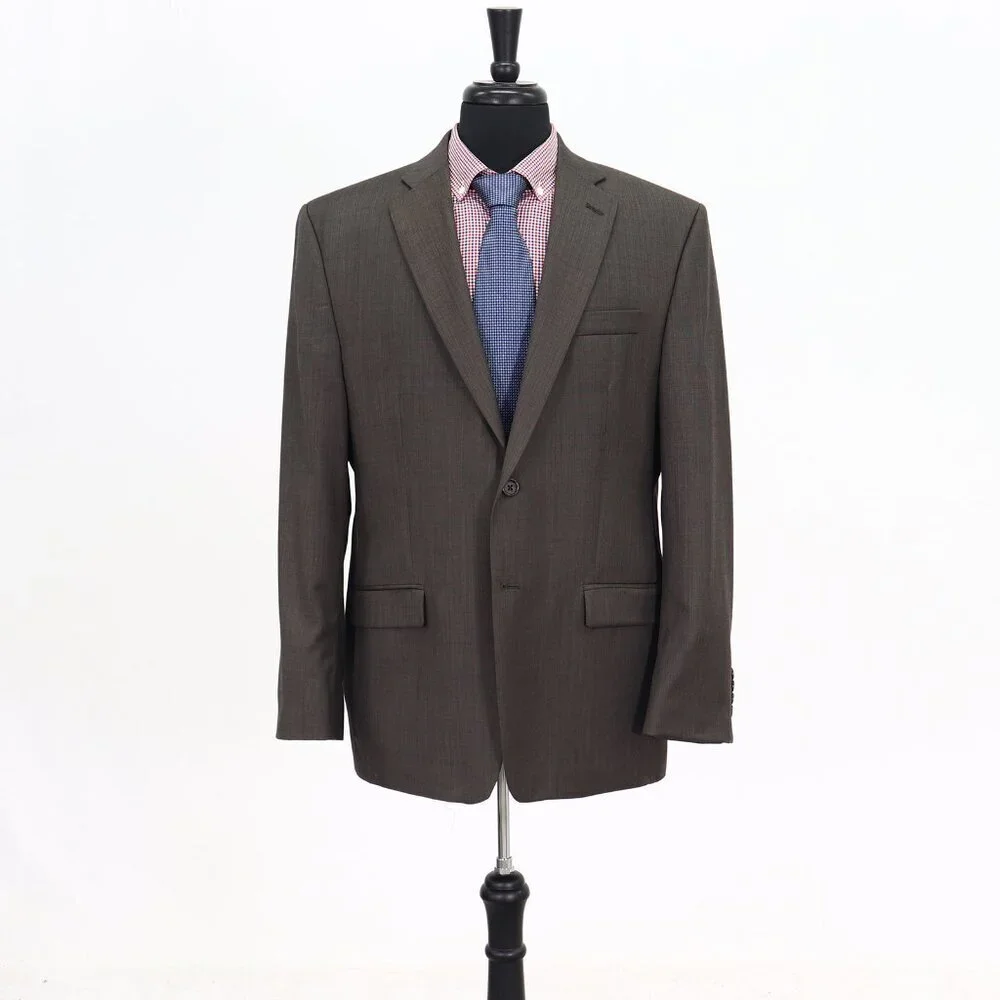 Ralph Lauren 44R Brown Solid 2-Button Sport Coat Blazer Jacket G710